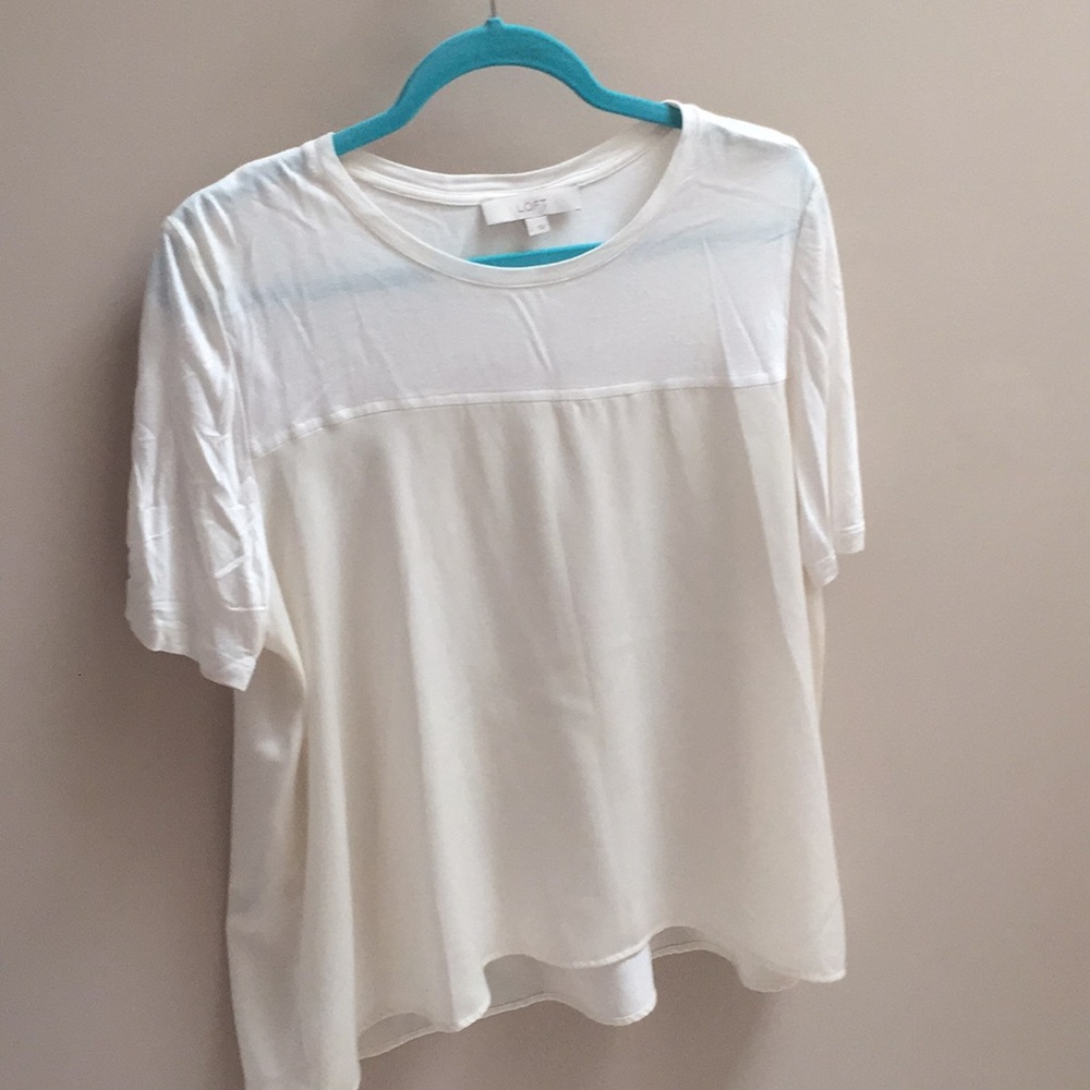 Loft mixed media blouse